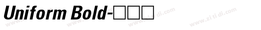 Uniform Bold字体转换